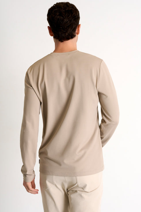 Shan Actuel Textured V-neck long sleeve jersey