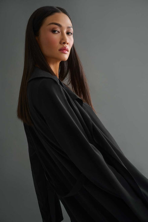 Shan Soie Long flowy blazer