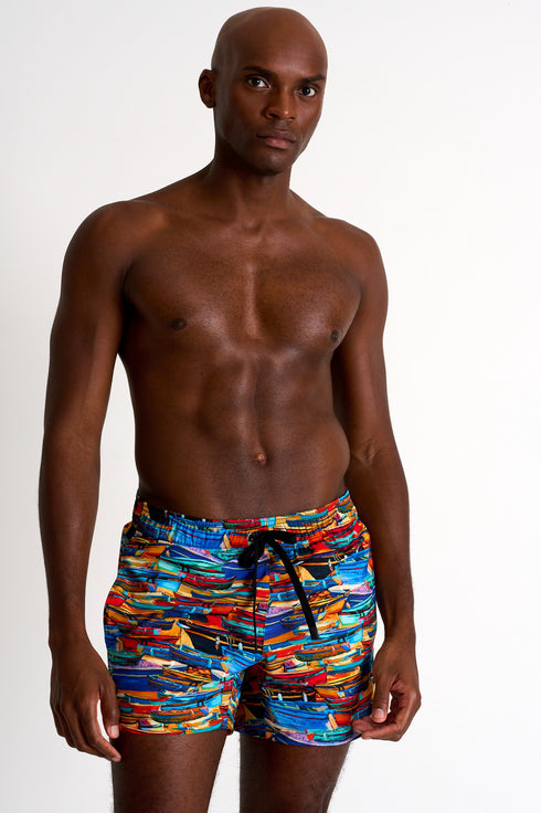 Shan Casual Classic Fit, Stretch And Quick Dry Swim Trunks