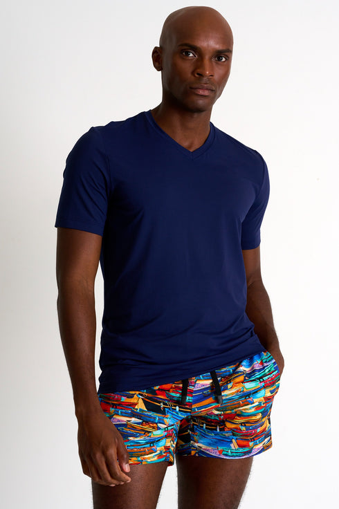 Shan Casual Classic Fit, Stretch And Quick Dry Swim Trunks