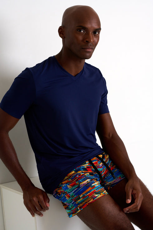 Shan Casual Classic Fit, Stretch And Quick Dry Swim Trunks