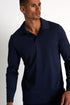 Shan Actuel Long Sleeve Textured Jersey Polo - 62513-49-800