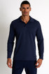 Shan Actuel Long Sleeve Textured Jersey Polo - 62513-49-800