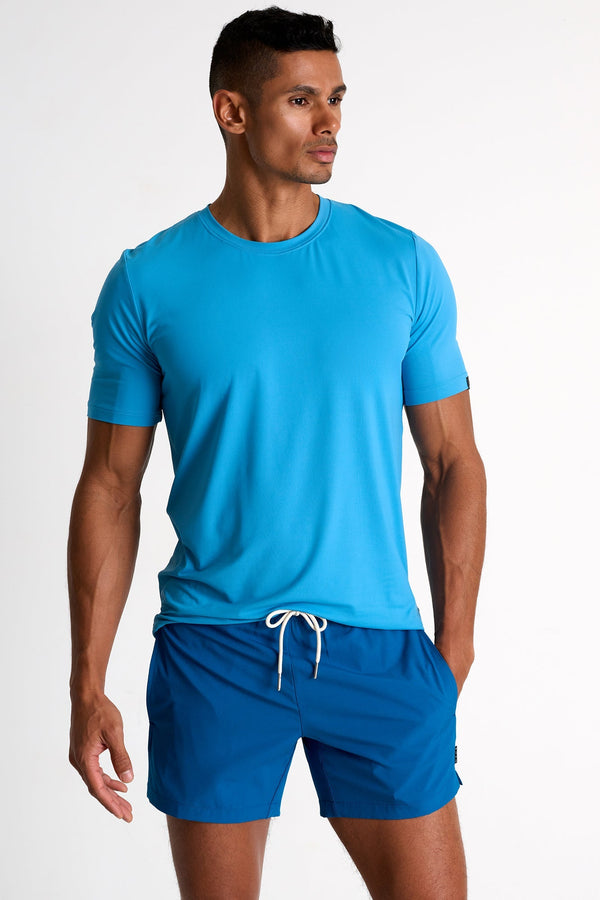 Microfiber Crew Neck T-Shirt - 62520-81-510 TP/XS / 510 Blue Turquoise / 85 % POLYAMIDE, 15% ELASTANE