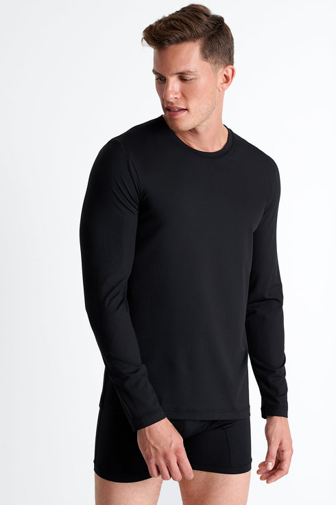 Shan Confort Microfiber Long-Sleeve Crew Neck - 62520-82-800