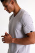 Microfiber V-Neck T-Shirt - 62520-91-160 TP/XS / 160 Grey Frost / 85 % POLYAMIDE, 15% ELASTANE