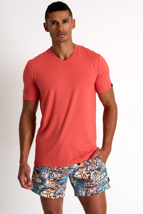 Shan Confort Microfiber V-neck T-shirt