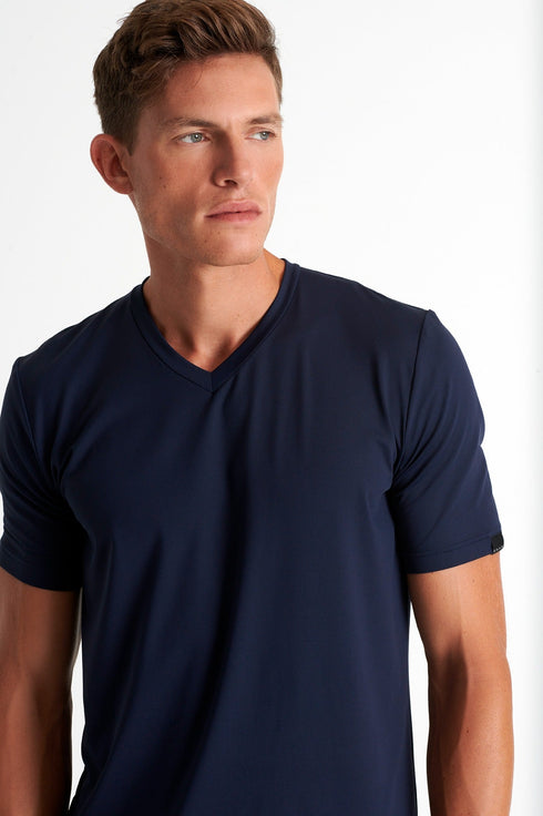 Shan Confort Microfiber V-Neck T-Shirt - 62520-91-590