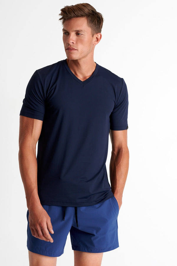 Shan Confort Microfiber V-Neck T-Shirt - 62520-91-590