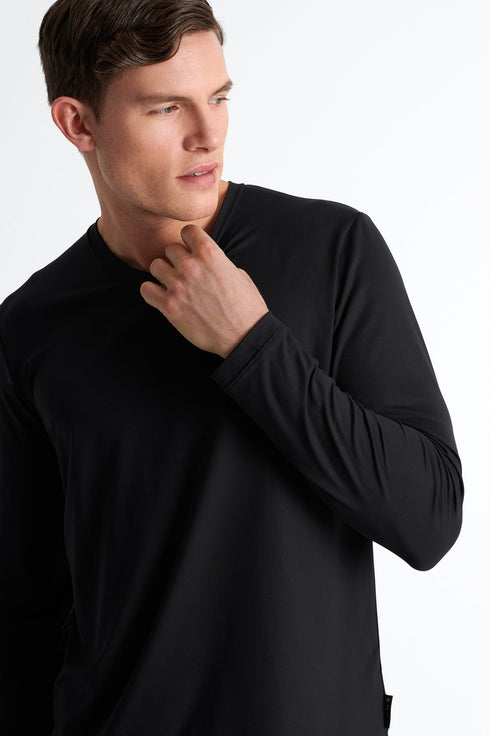 Shan Confort Microfiber Long-Sleeve V-Neck - 62520-92-800