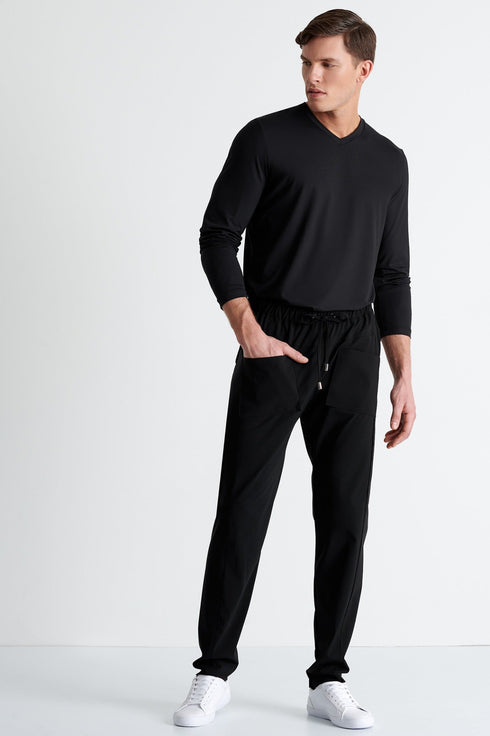 Shan Confort Microfiber Long-Sleeve V-Neck - 62520-92-800