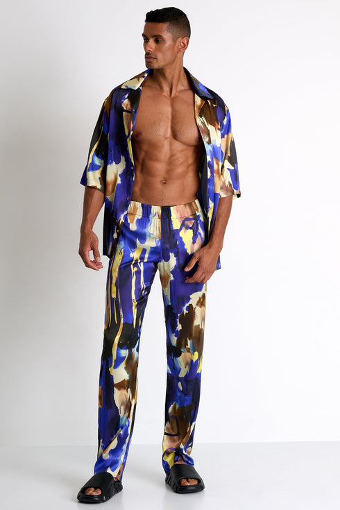 Straight-Leg Silk Pants - 62521-51-951 TP/XS / 951 Marrakech / 95% SILK 5% ELASTANE