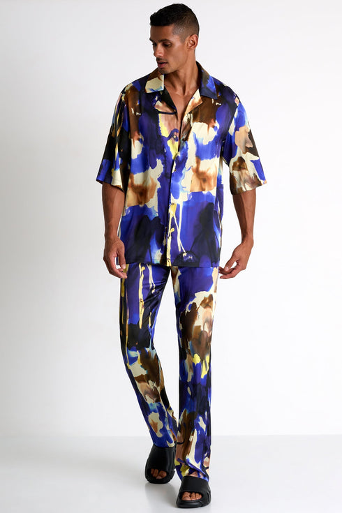 Straight-Leg Silk Pants - 62521-51-951 TP/XS / 951 Marrakech / 95% SILK 5% ELASTANE