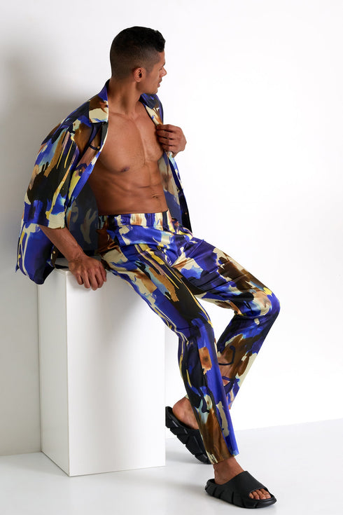 Straight-Leg Silk Pants - 62521-51-951 TP/XS / 951 Marrakech / 95% SILK 5% ELASTANE