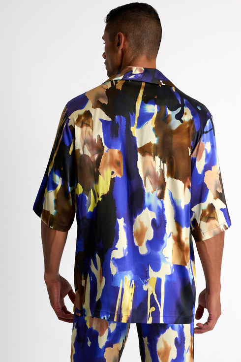 Silk Dress Shirt - 62521-80-951 TP/XS / 951 Marrakech / 95% SILK 5% ELASTANE