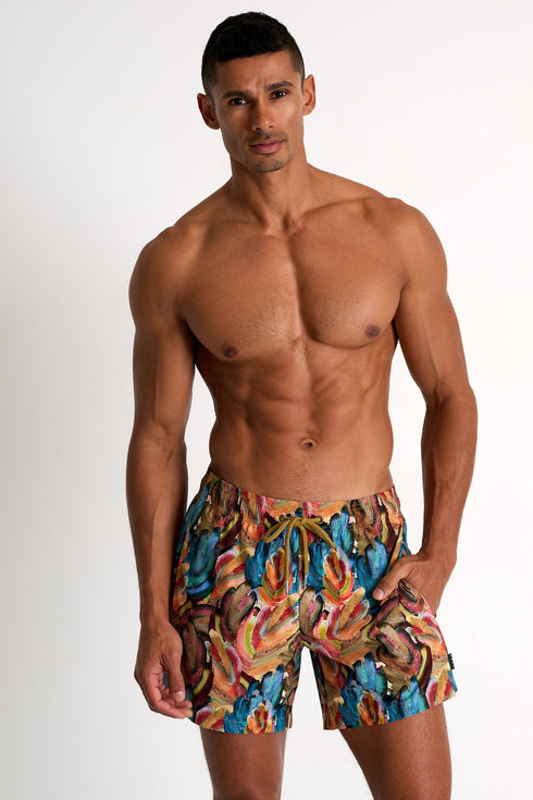 Classic Fit Stretch And Quick Dry Swim Trunks - 62528-30-953 TP/XS / 953 Rio / 95% POLYESTER 5% ELASTANE