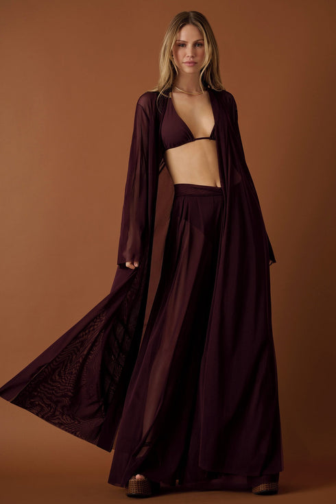 Shan Mia Mesh pants with a tie-knot detail