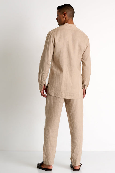 Linen Trouser - 62536-51-120 TP/XS / 120 Beige Dune / 100% LINEN