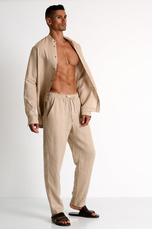 Linen Trouser - 62536-51-120 TP/XS / 120 Beige Dune / 100% LINEN