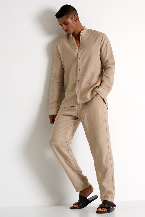 Linen Trouser - 62536-51-120 TP/XS / 120 Beige Dune / 100% LINEN