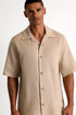 Shan Lin Short-sleeve linen shirt