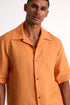 Short-Sleeve Linen Shirt - 62536-80-210 TP/XS / 210 Orange Apricot / 100% LINEN