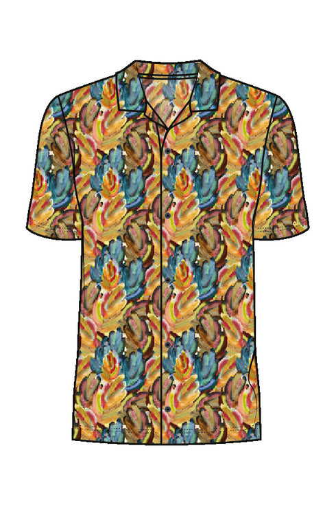 Shan Lin Short-Sleeve Linen Shirt