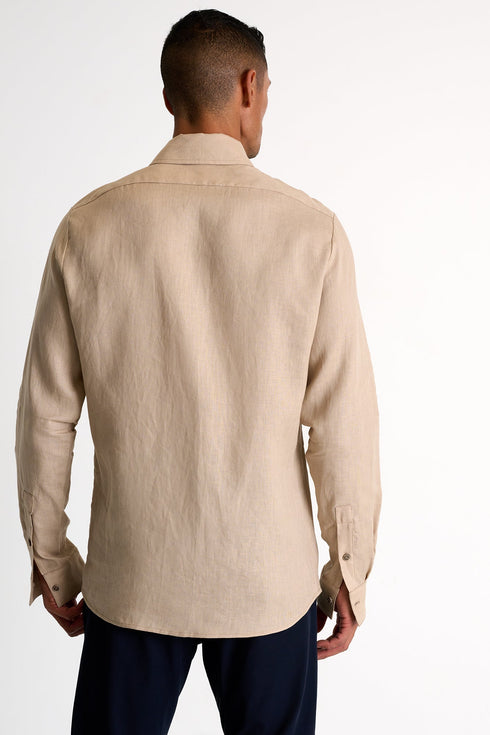 Classic Linen Shirt - 62536-83-120 TP/XS / 120 Beige Dune / 100% LINEN