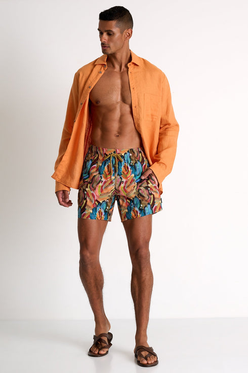 Classic Linen Shirt - 62536-83-210 TP/XS / 210 Orange Apricot / 100% LINEN