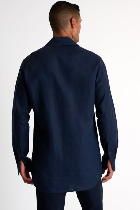Classic Linen Shirt - 62536-83-590 TP/XS / 590 Blue Midnight / 100% LINEN