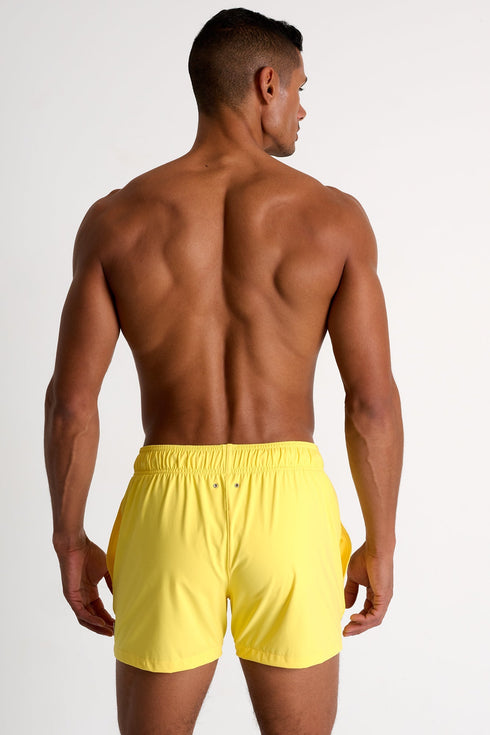 Short Fit, Stretch And Quick Dry Swim Trunks - 62545-29-100 TP/XS / 100 Yellow / 75% POLYAMIDE, 25% ELASTANE