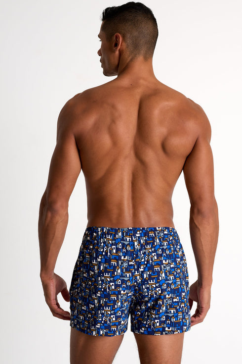 Short Fit, Stretch And Quick Dry Swim Trunks - 62545-29-954 TP/XS / 954 Mykonos / 75% POLYAMIDE, 25% ELASTANE