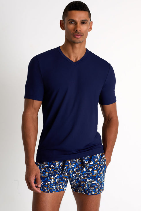 Short Fit, Stretch And Quick Dry Swim Trunks - 62545-29-954 TP/XS / 954 Mykonos / 75% POLYAMIDE, 25% ELASTANE