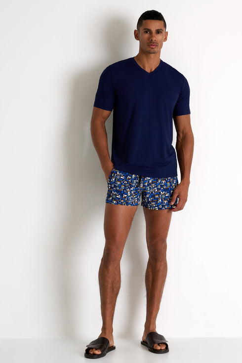Short Fit, Stretch And Quick Dry Swim Trunks - 62545-29-954 TP/XS / 954 Mykonos / 75% POLYAMIDE, 25% ELASTANE