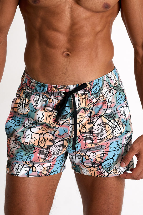 Shan Casual Short Fit, Stretch And Quick Dry Swim Trunks - 62545-29-957