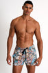Short Fit, Stretch And Quick Dry Swim Trunks - 62545-29-957 TP/XS / 957 Milan / 75% POLYAMIDE, 25% ELASTANE