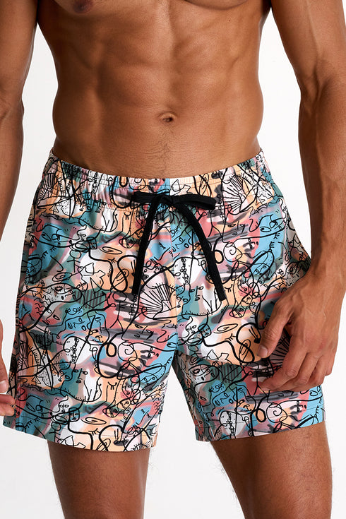 Shan Casual Classic fit stretch swim trunks