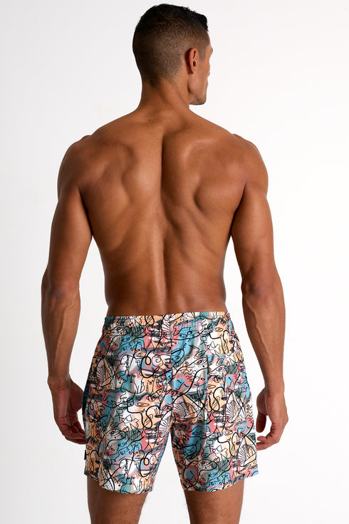 Shan Casual Classic fit stretch swim trunks