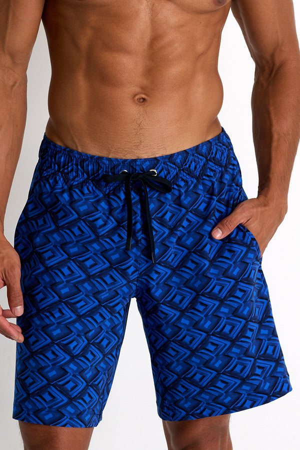 Shan Casual Long Fit Stretch Swim Trunks - 62545-31-955