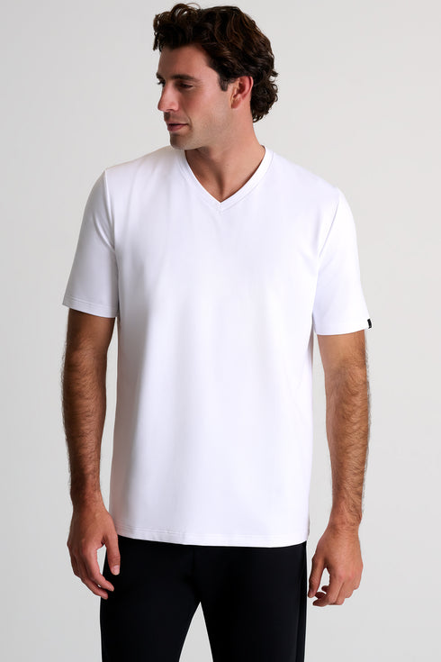 Shan Actuel Textured V-neck jersey t-shirt
