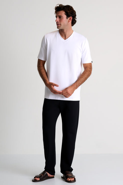 Shan Actuel Textured V-neck jersey t-shirt