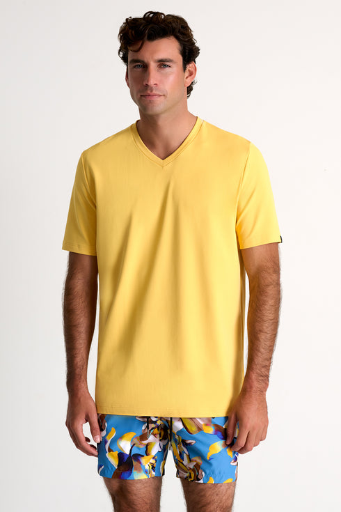 Shan Actuel Textured V-neck jersey t-shirt