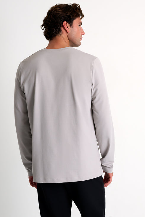 Shan Actuel Textured V-neck long sleeve jersey