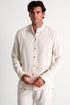 Shan Caleb Mandarin collar canvas shirt