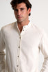Shan Caleb Mandarin collar canvas shirt
