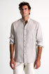 Shan Lin Mandarin collar linen shirt