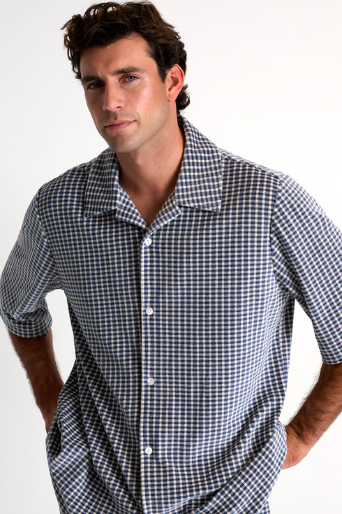Shan Cédric Soft terry button-down shirt