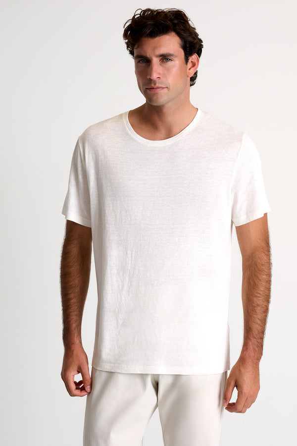Shan Lin Linen crew neck t-shirt