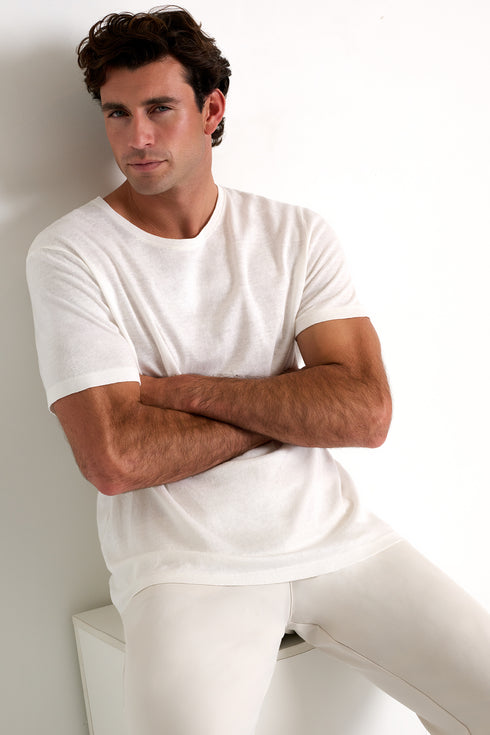 Shan Lin Linen crew neck t-shirt