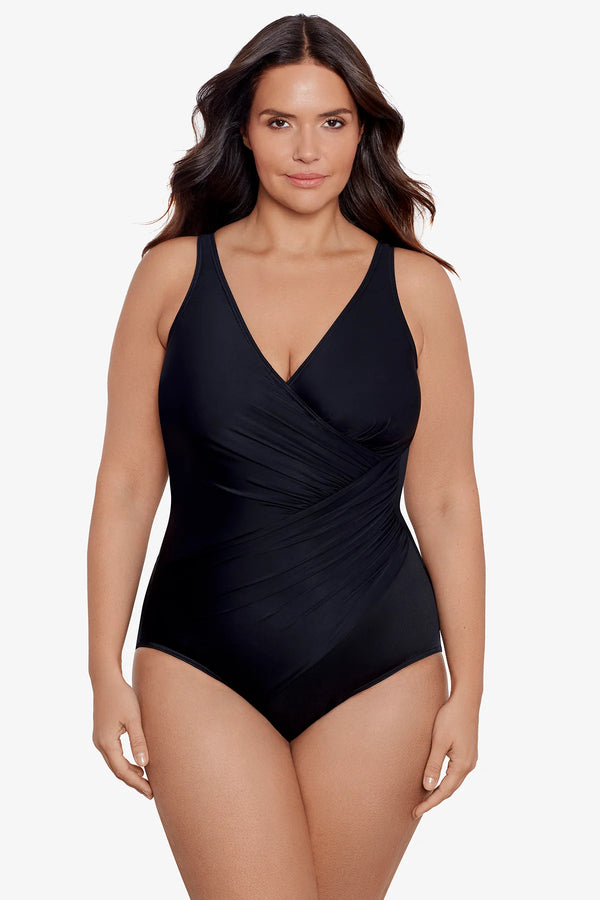 MiracleSuit Women’s Solids Plus Size Oceanus One Piece